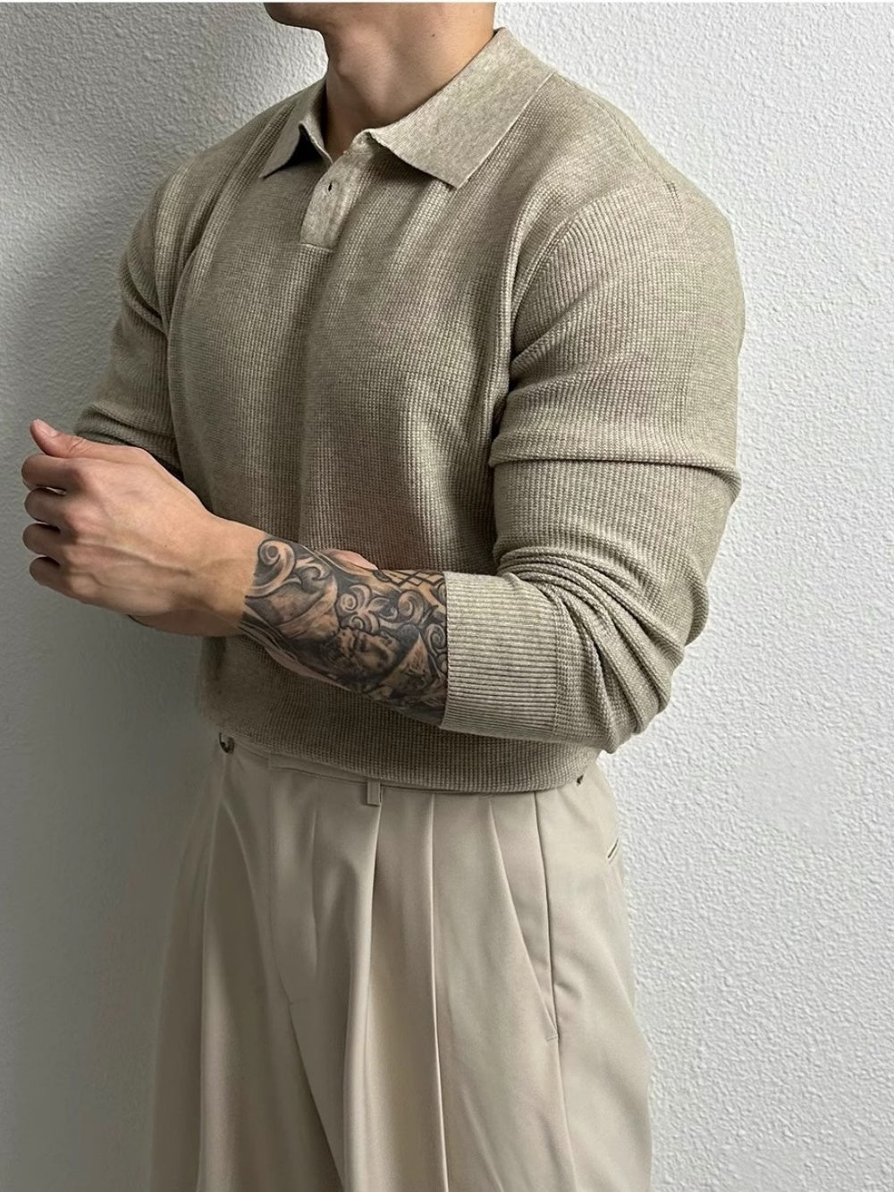 Polo en maille coupe ajustée
