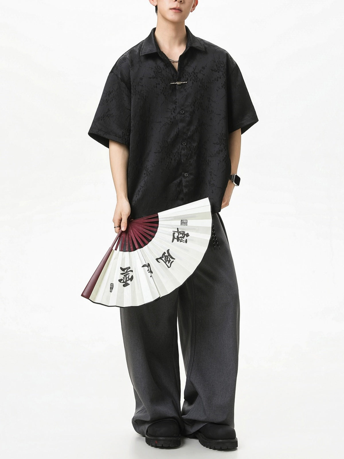 New Chinese Style Breathable Plum Bossom Loose-fit Shirts