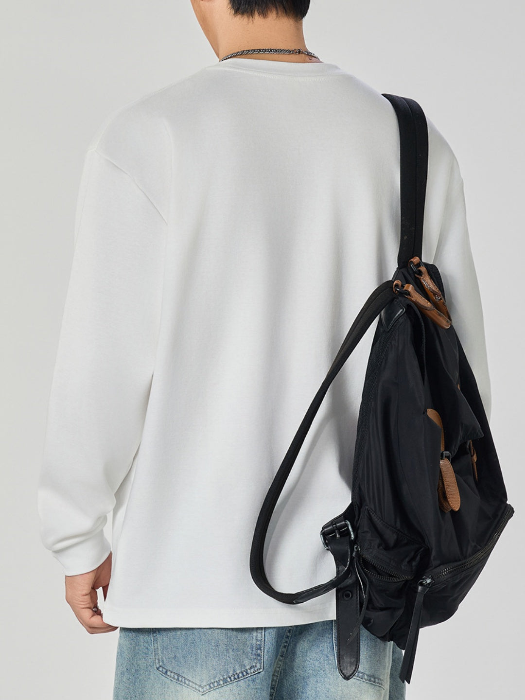 Crew Neck Loose-fit Sweatshirts&Hoodies