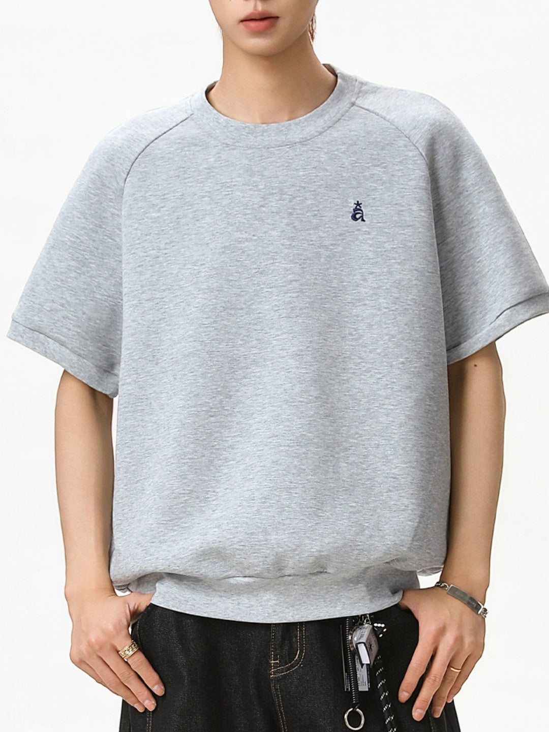 Color-blocked Embroidery T-shirts