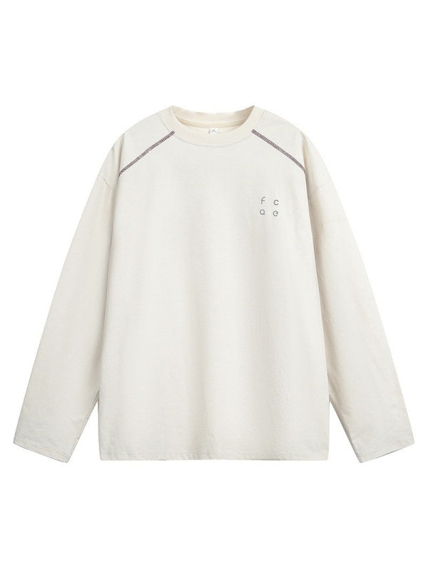 UV-Protection Color-Block Top-Stitched Long-Sleeve Tee