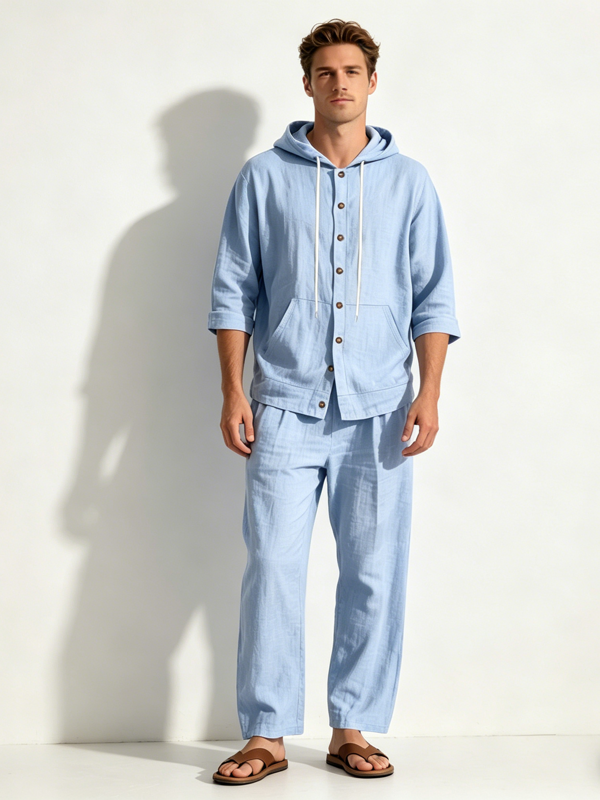 Leisure Flax Beach Hooded Set 2-piece Sets