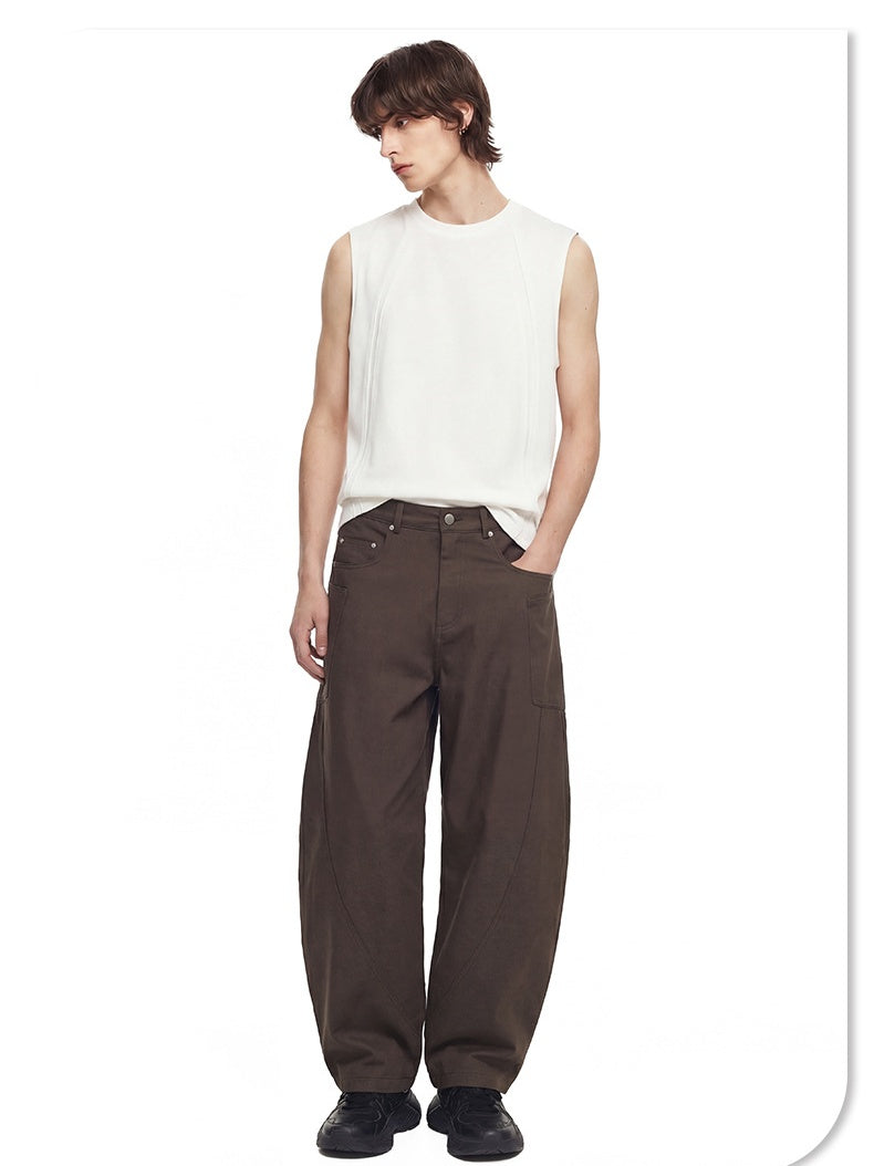 Retro Wide-leg Machete Cargo Trousers