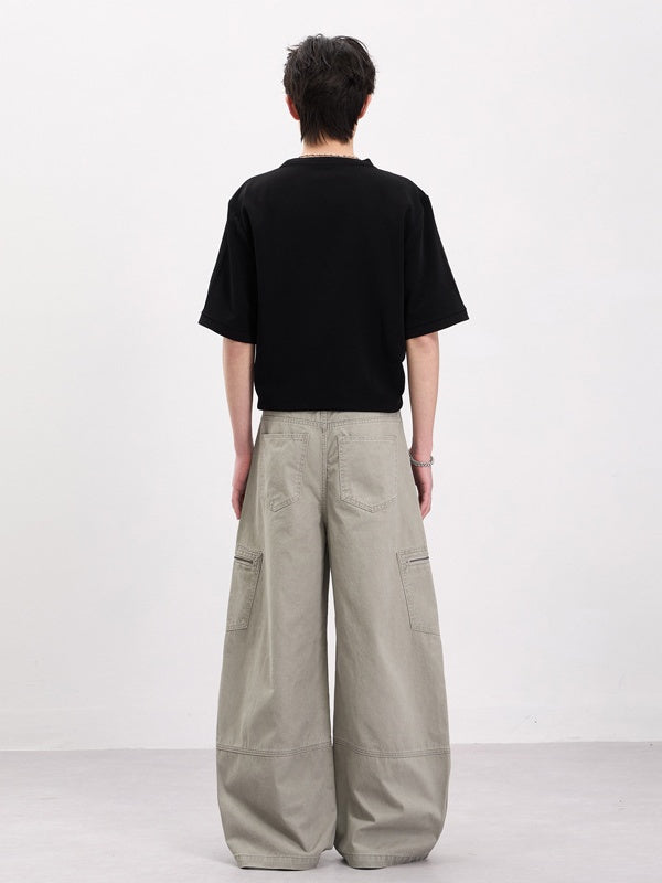 Distressed Machete Baggy Cargo Trousers