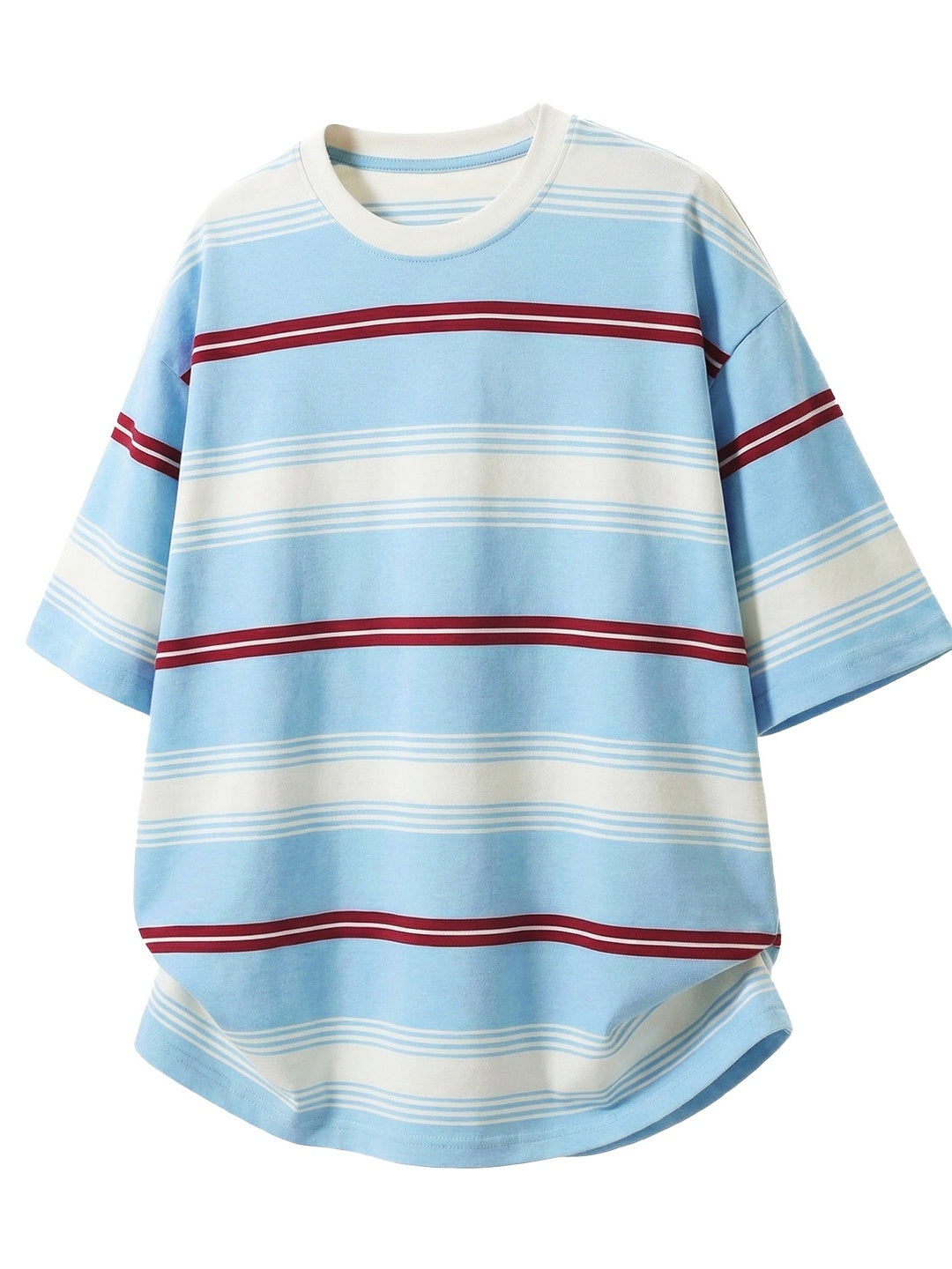 Color-blocked Stripes Loose-fit T-shirts