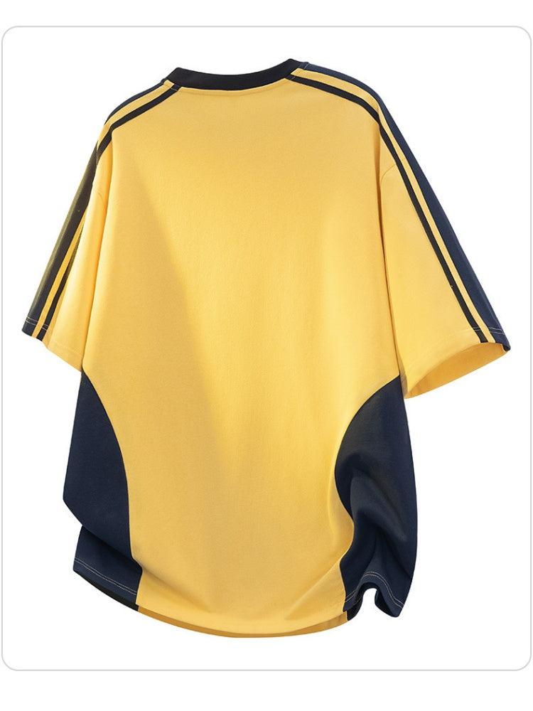 Retro Stripes Color-blocked T-shirts