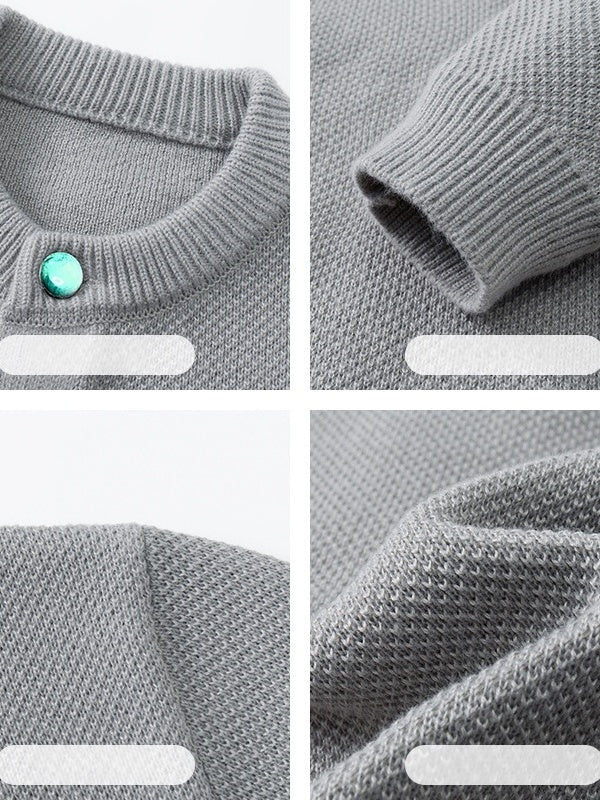 Turquoise Buttons Loose New Chinese Style Cardigans