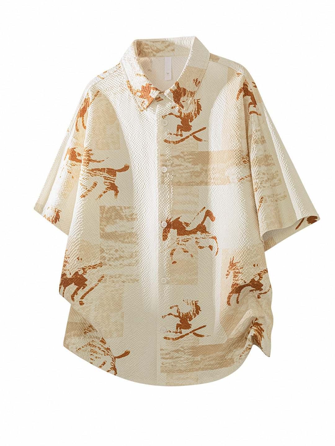 Printed Leisure Loose-fit Beach Shirts