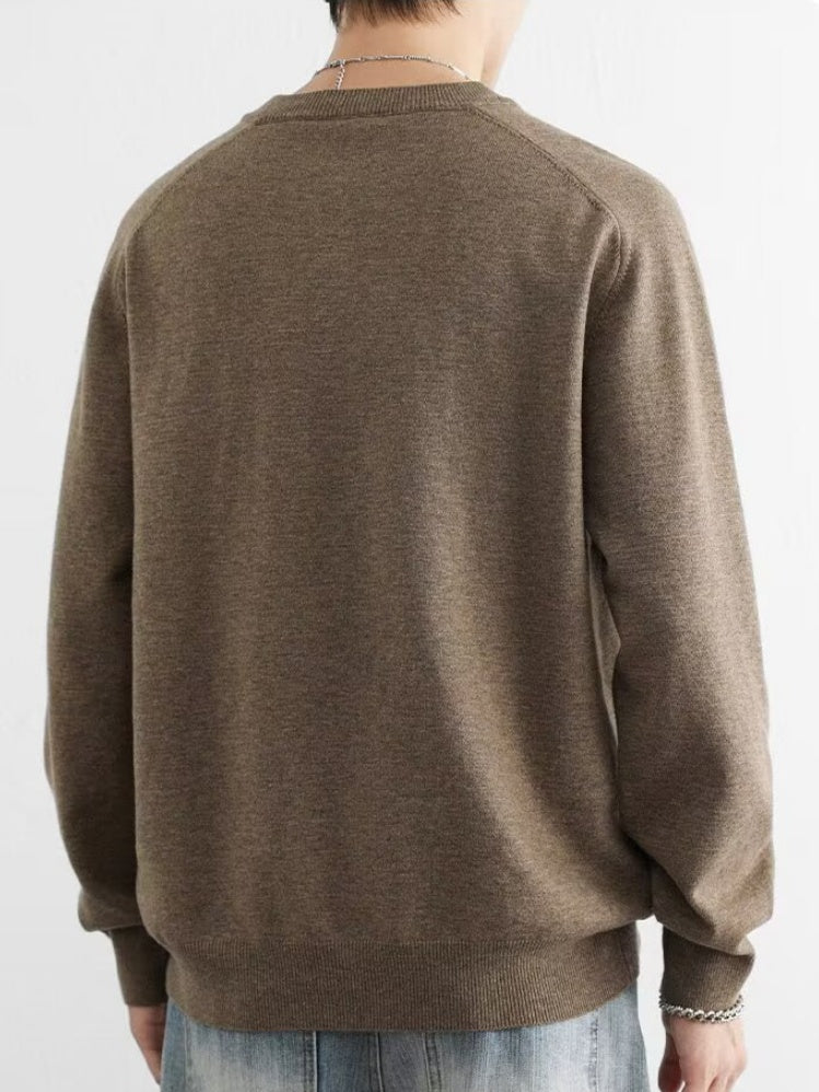 Henley-Neck Sweater