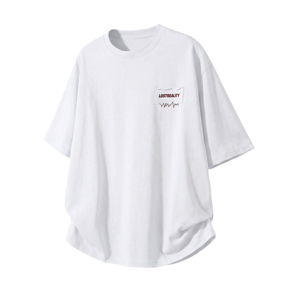 Color-blocked Letter Applique Loose-fit T-shirts