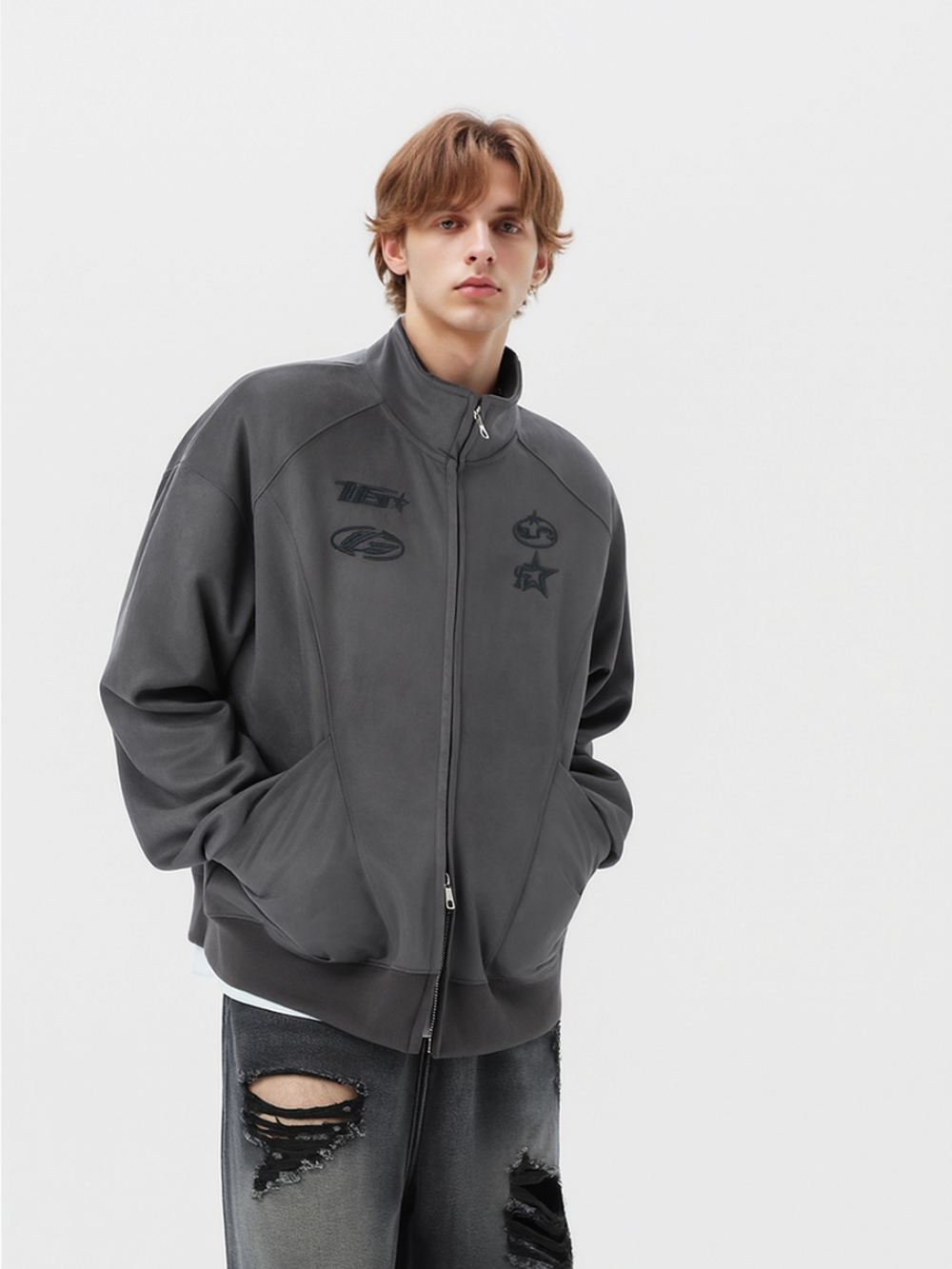 Neutral wear Multiple pockets Jackets