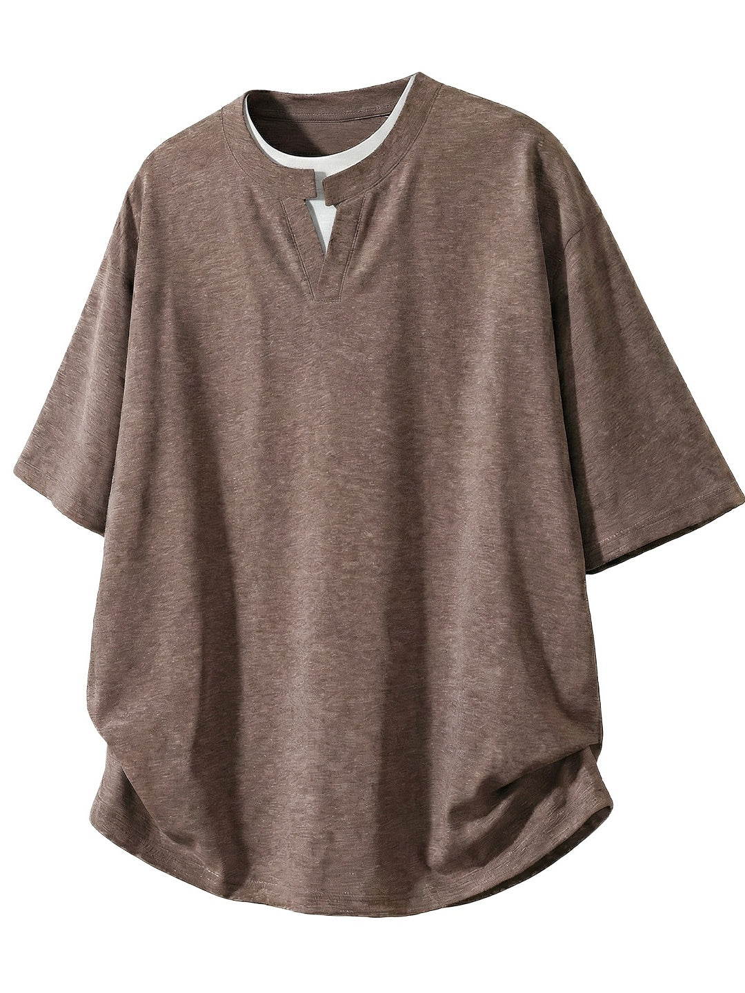 Simplicity Layered-look Loose-fit Asymmetrical T-shirts
