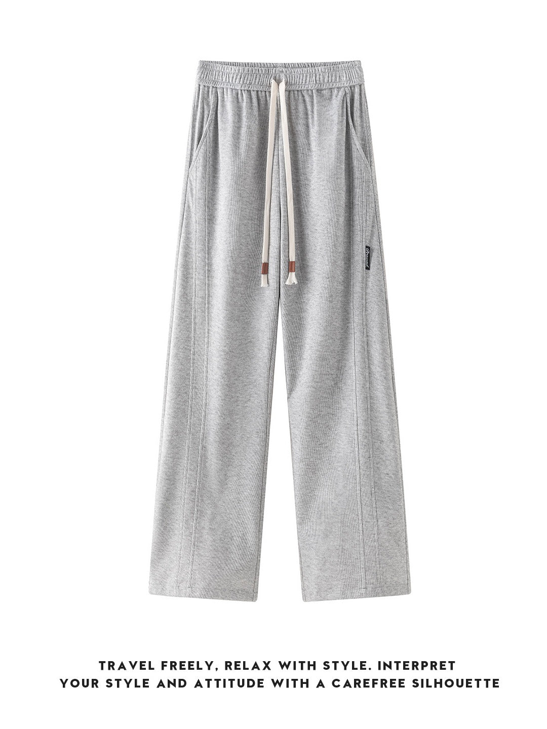 Patchwork Wide-leg Loose-fit Sweatpants