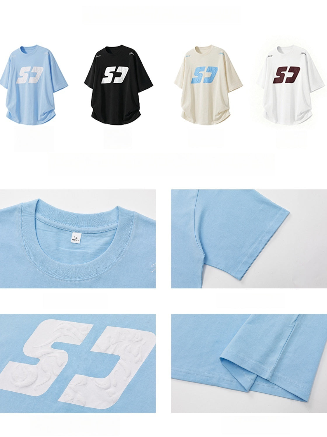 Color-blocked Printed Loose-fit T-shirts