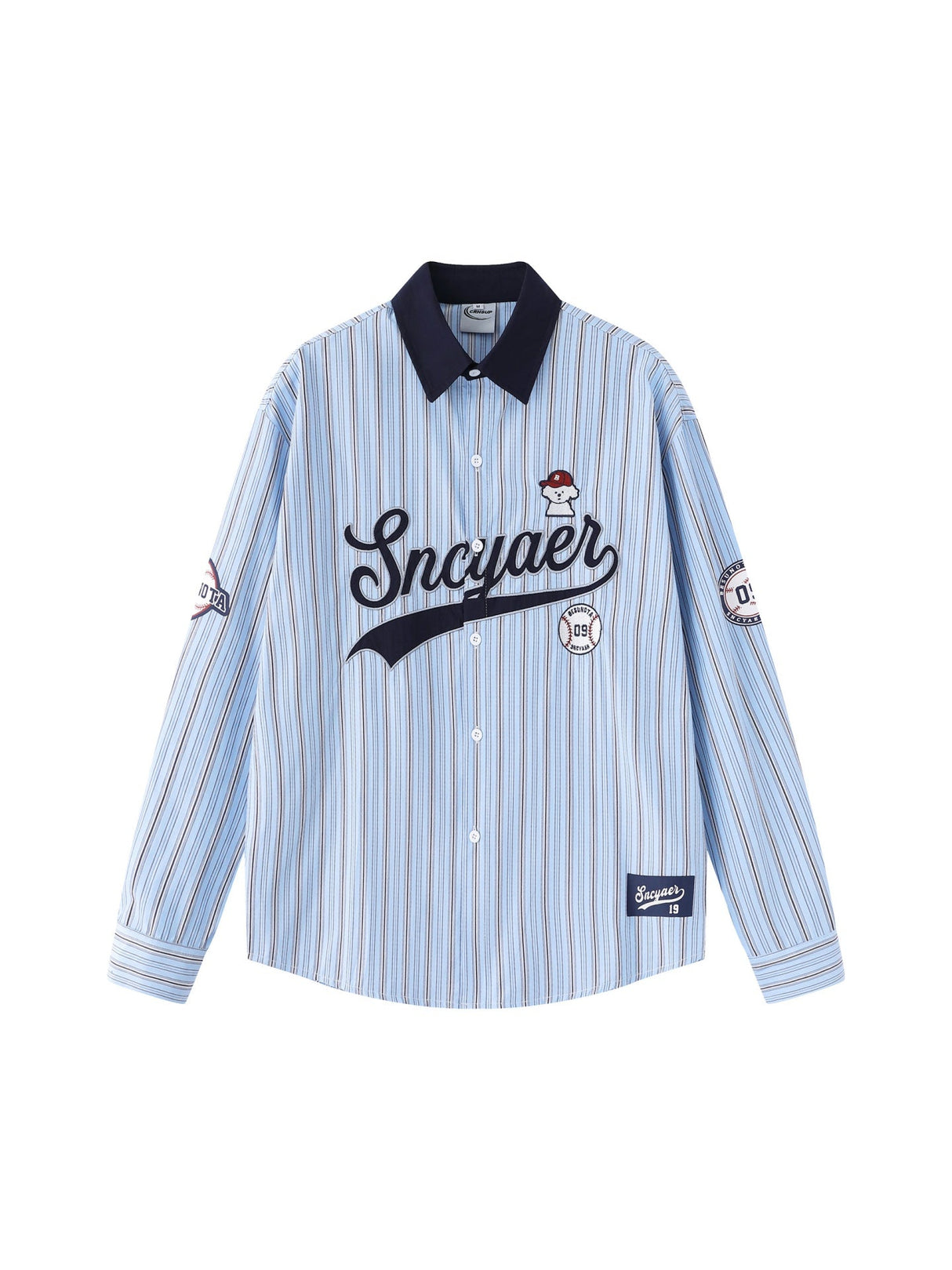 Stripes Patchwork Dog Pattern Shirts