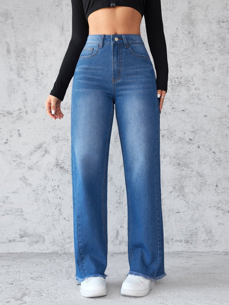 Liber Spring Women's Raw edges Jeans