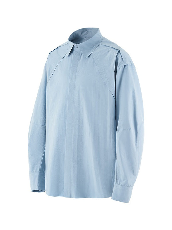 Liber Autumn Neutral wear Color matching Stripes Shirts