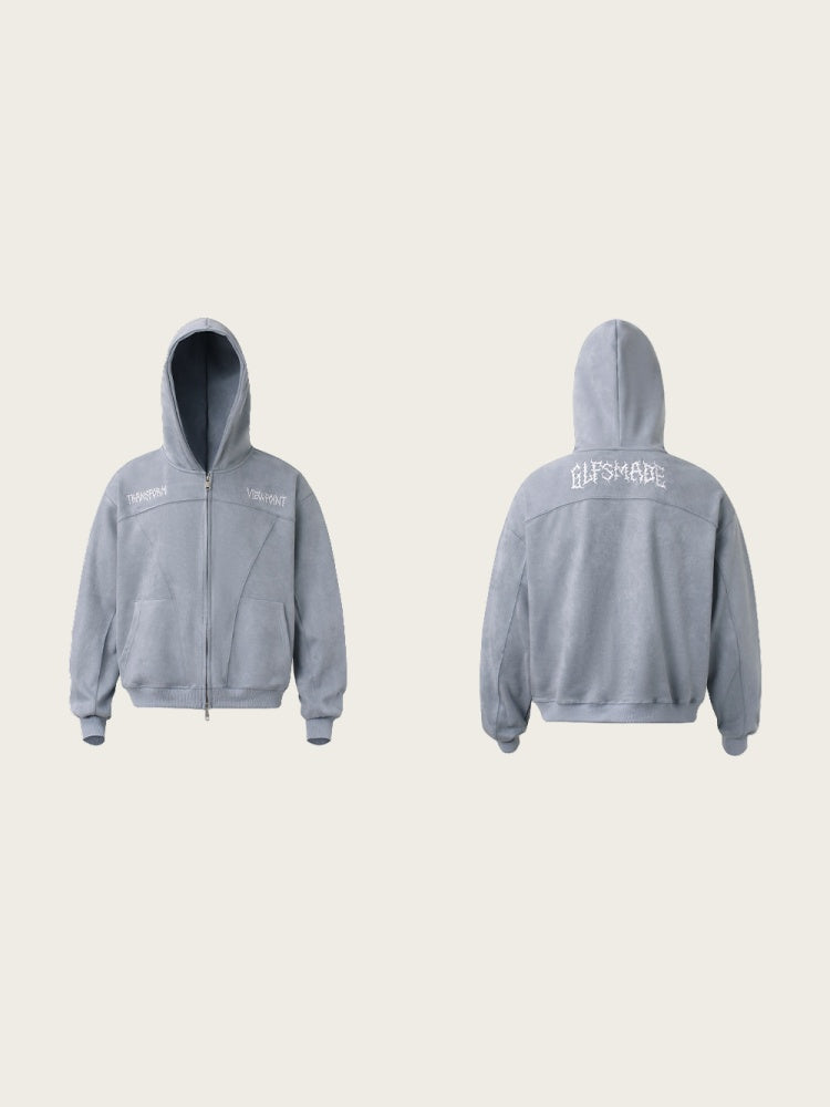 Neutral wear Embroidered Pattern Solid Color Sweatshirts&Hoodies