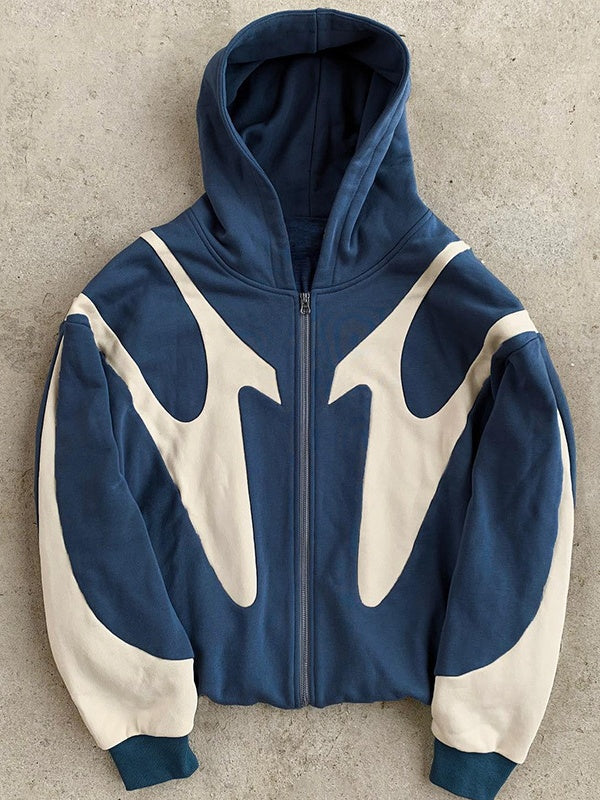 Patchwork ColorBlock Hoodie Jackets