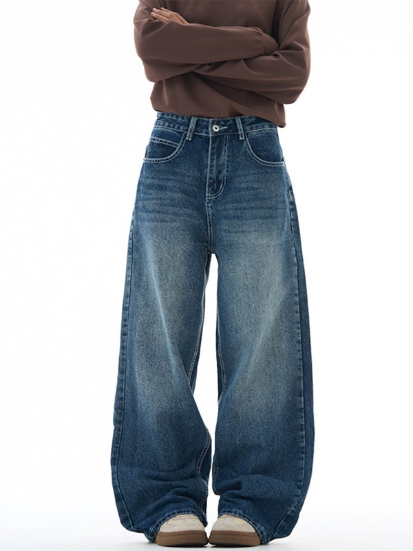 Star Letters Embroidery Design Casual Wide-leg Pants