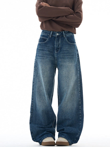 Star Letters Embroidery Design Casual Wide-leg Pants