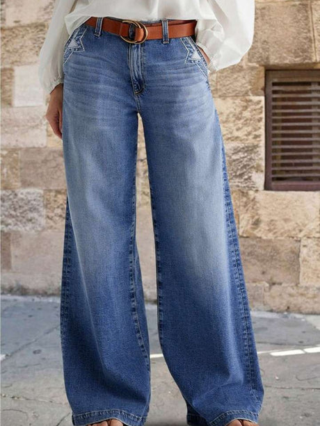 Liber Spring Women's Pocket, Embroidery Jeans