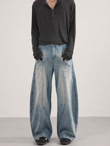 Liber Autumn Neutral wear Zipper decoration Jeans