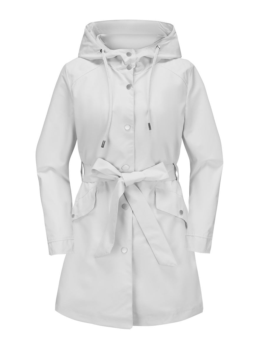 Removable Cap Water Proof Long Sleeve Thin Zipper Jackets