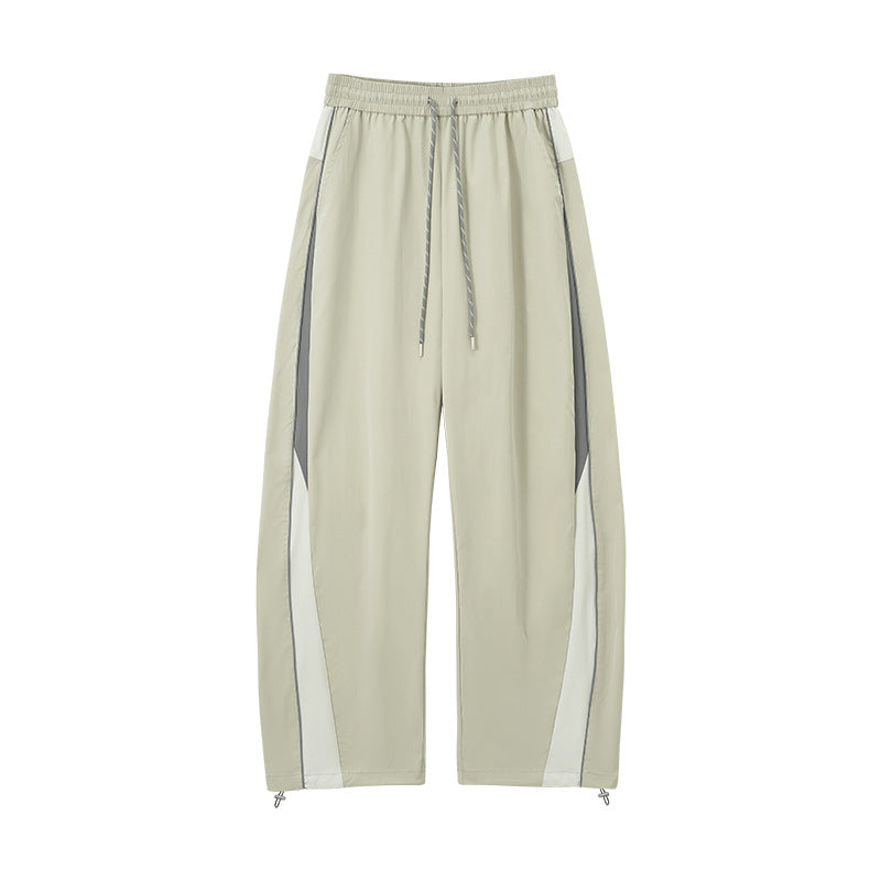 Function Retro Sports Racing Suit Jackets Wide-leg Pants Set