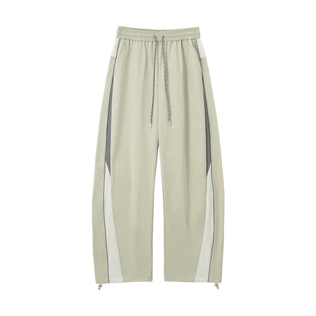 Function Retro Sports Racing Suit Jackets Wide-leg Pants Set