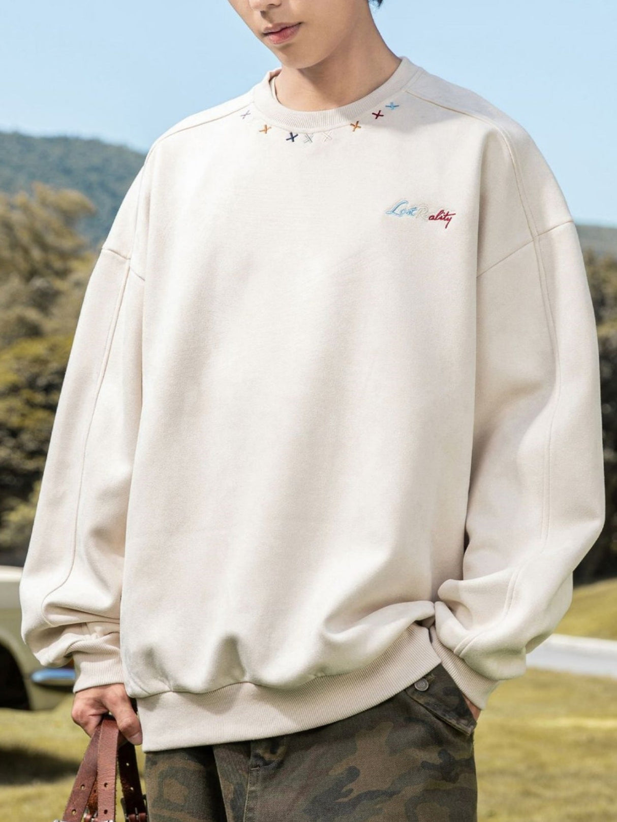Liber Autumn Men's Embroidered Pattern Letter Sweatshirts&Hoodies