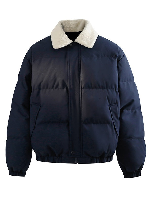 Casual Faux Lambswool Lapel Cotton Coat