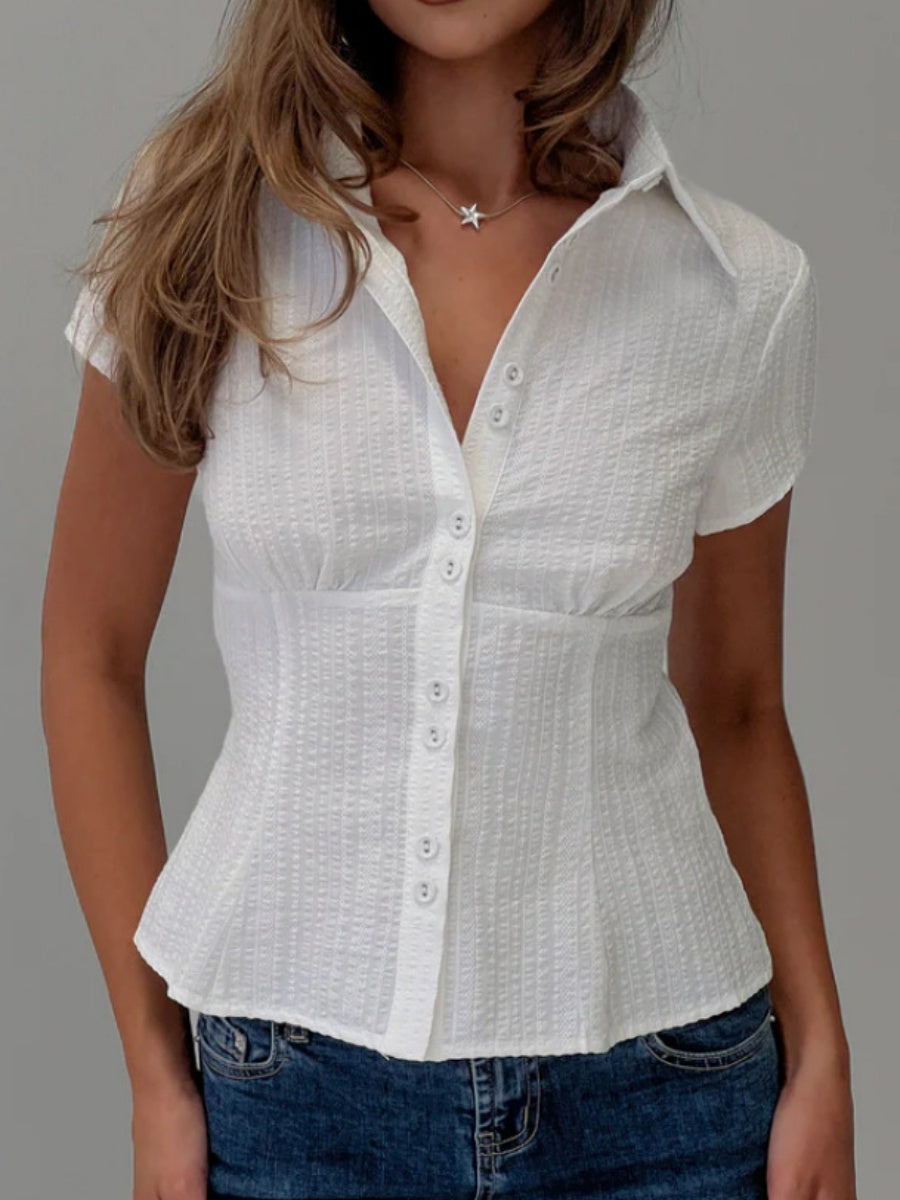 Plaid Button-Up Shirt