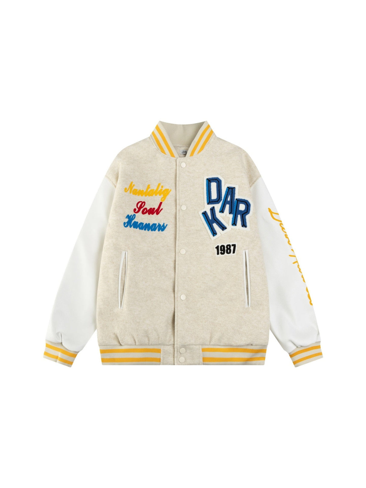 Flocking Embroidery Letter Quilted Thickening Baseball Uniform