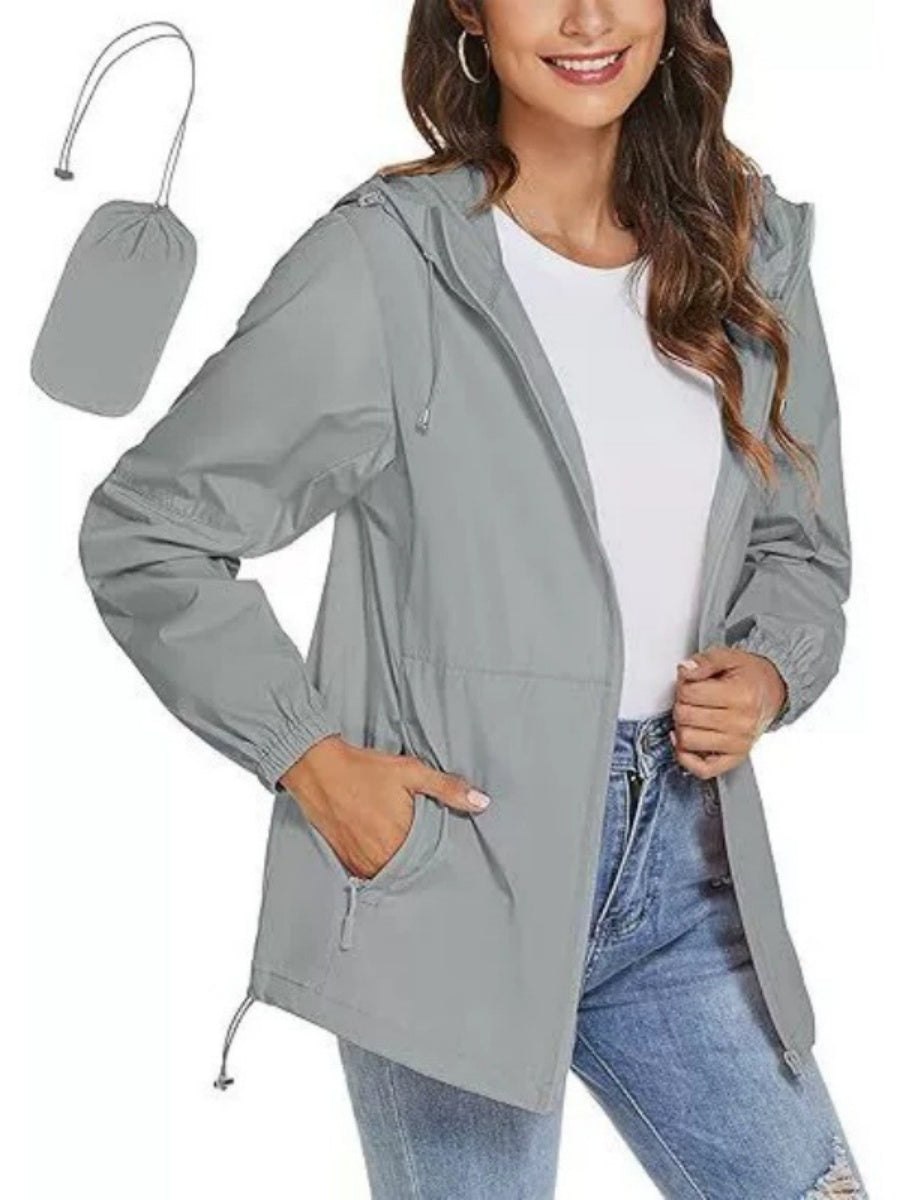 Hooded Waterproof Light Portable Raincoat Windproof Windbreaker