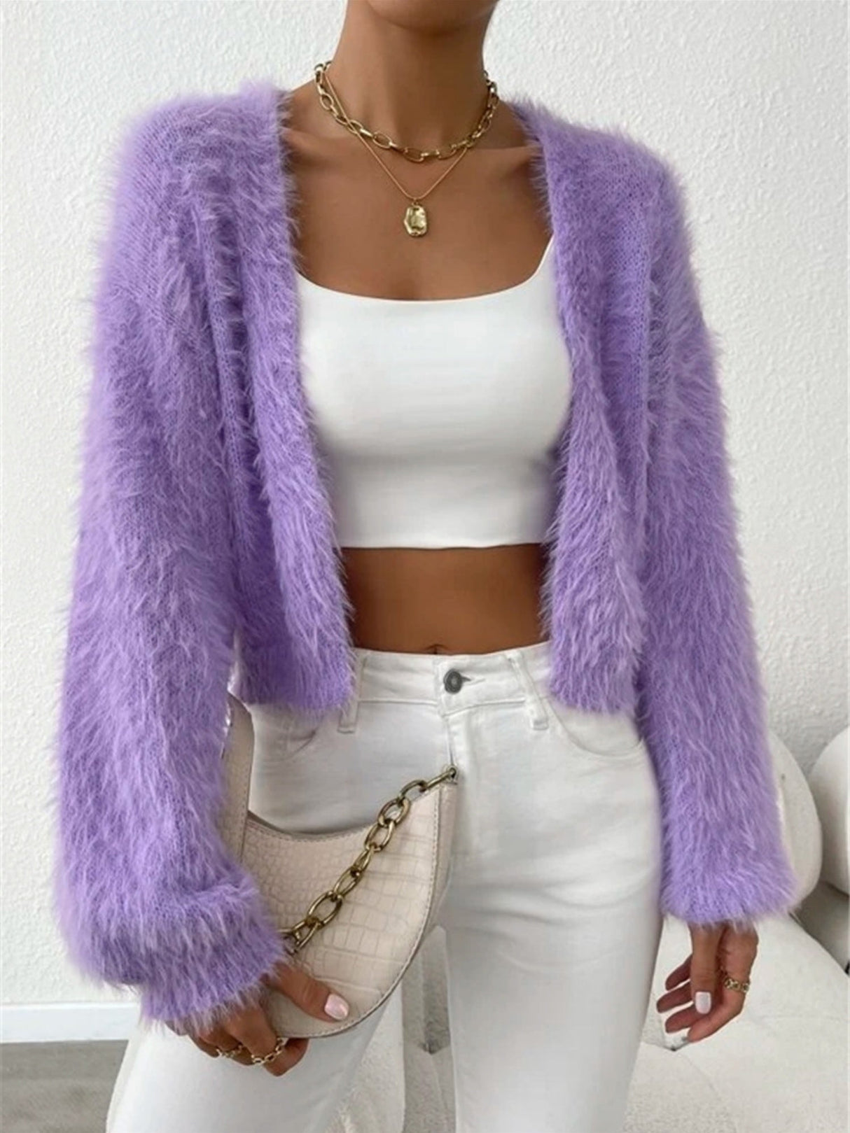 Plush Short Cardigans