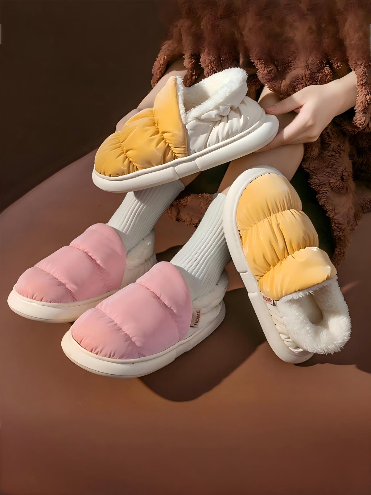 Colorblock Pleated Flats