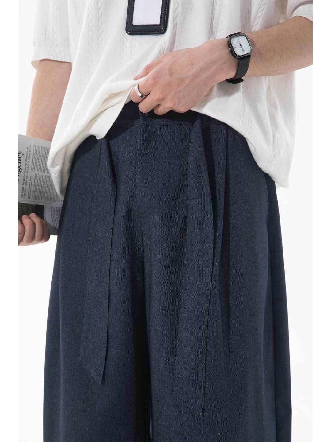 Imitation Denim CleanFit Machete Loose-fit Pants