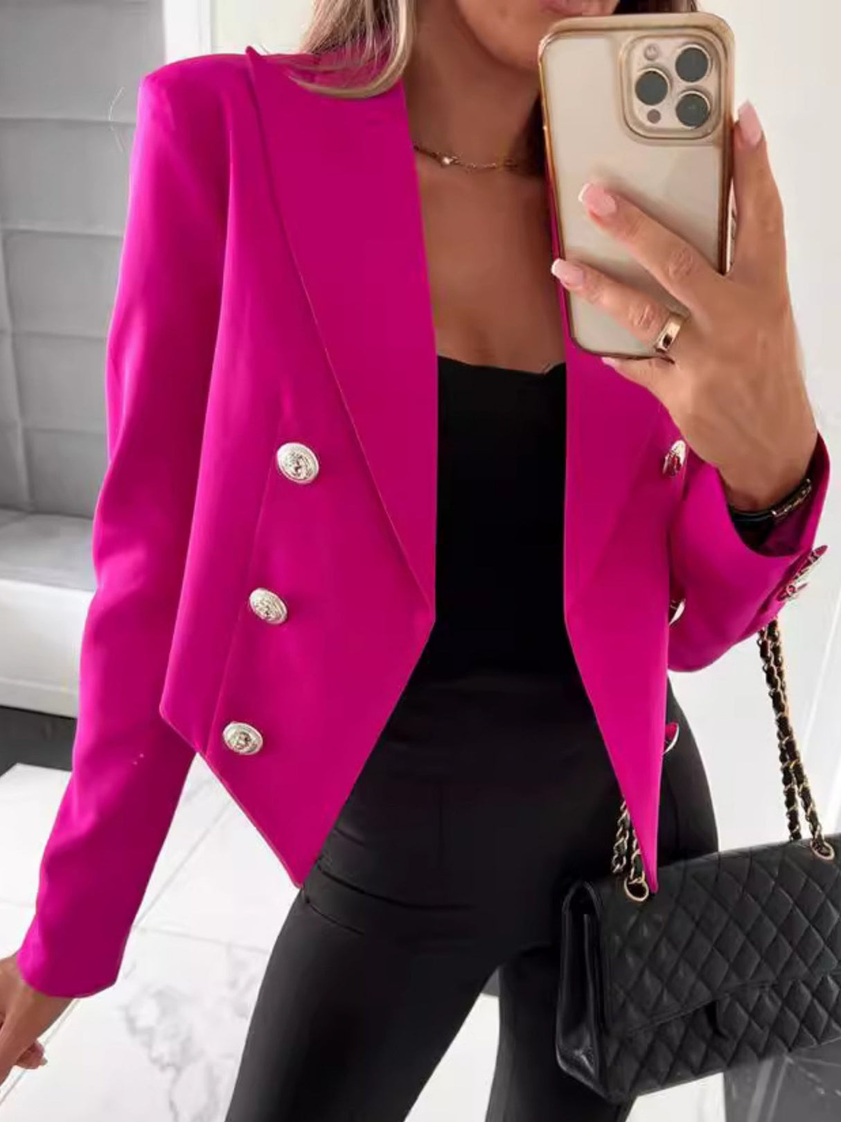 Buttons Lapel Short Blazers