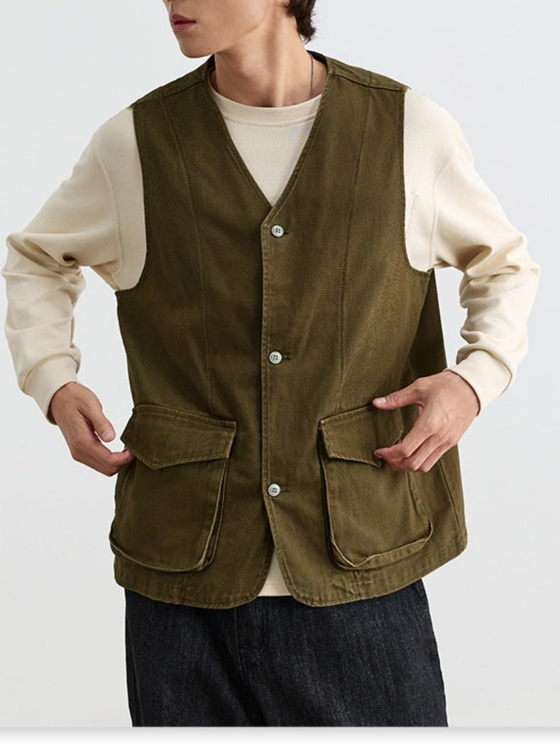 Tooling V-neck Vests