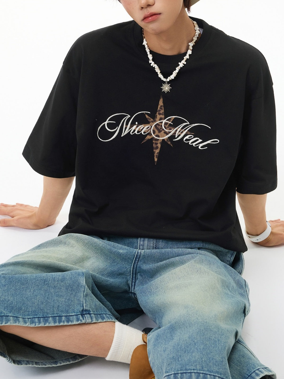 Leopard Print Retro Loose-fit T-shirts