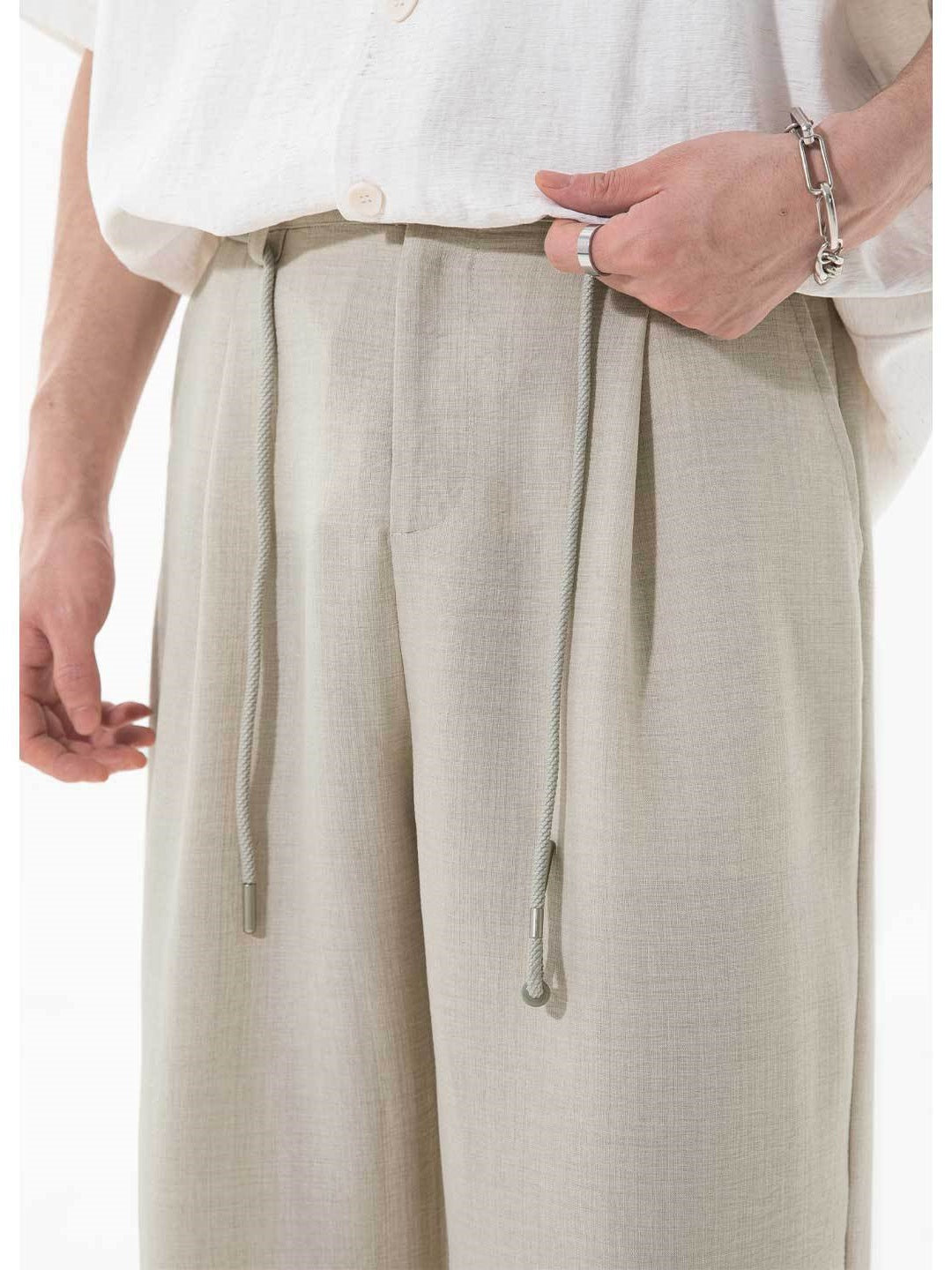 Imitation Linen Nine Points Breathable Pants