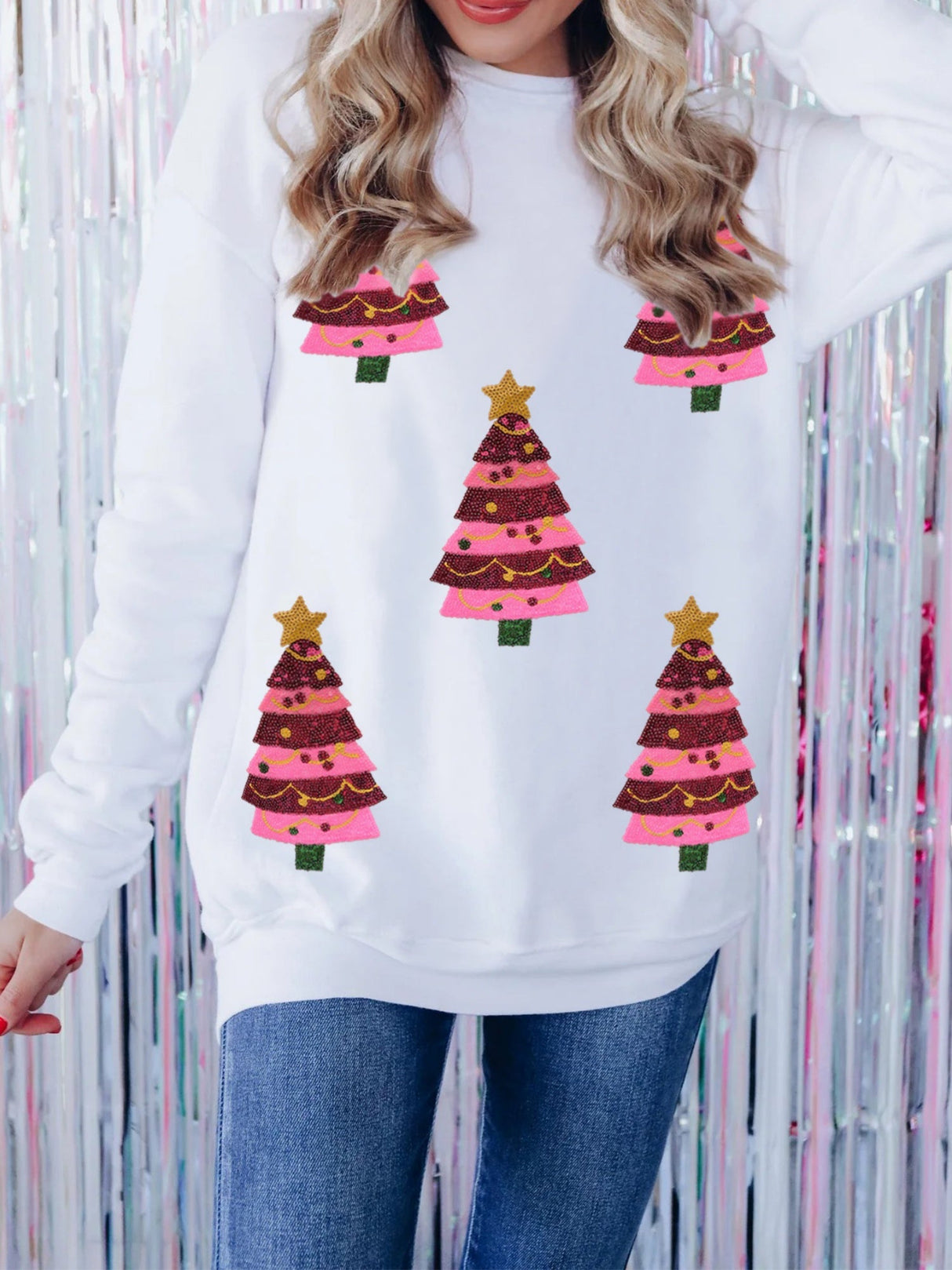 Christmas Sequins And Glitter Christmas Tree Sweatshirts&Hoodies