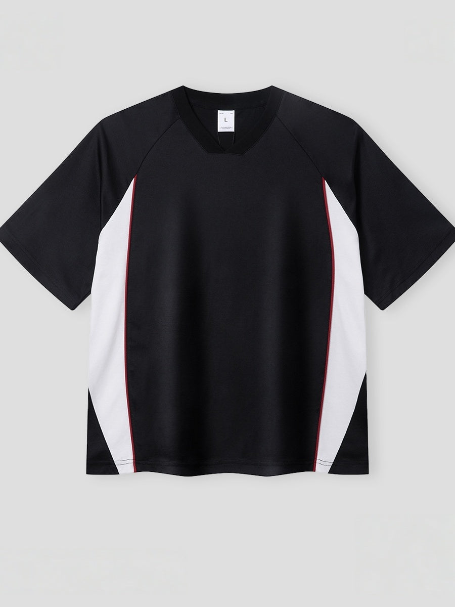 Antibacterial Cool Feeling Quick-drying Color-blocked T-shirt