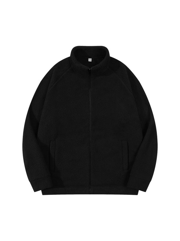 Fleece Plush Thickening Stand Collar Jackets