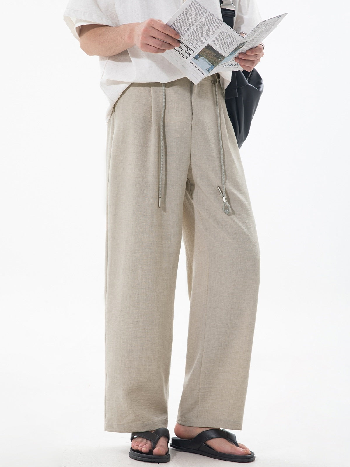 Imitation Linen Nine Points Breathable Pants