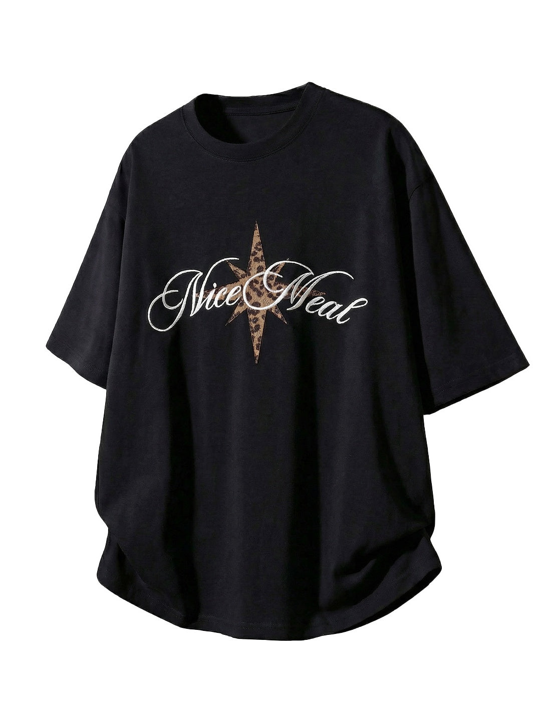 Leopard Print Retro Loose-fit T-shirts