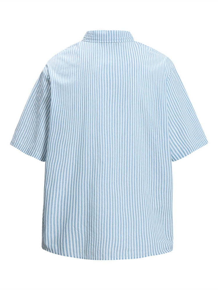Letter Vertical Stripe Shirts