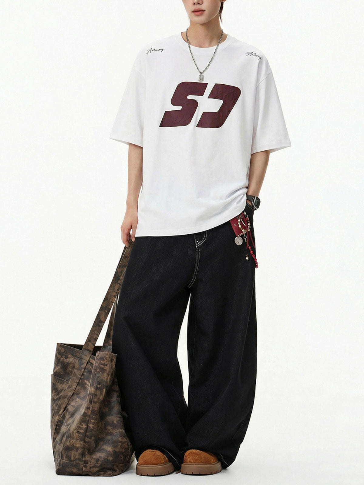 Color-blocked Printed Loose-fit T-shirts