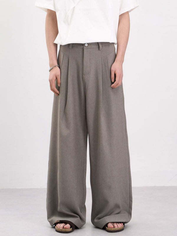 Old Money Style Stereo Pleating Dress Pants Pants